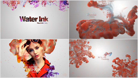 water ink smoke after effects template download